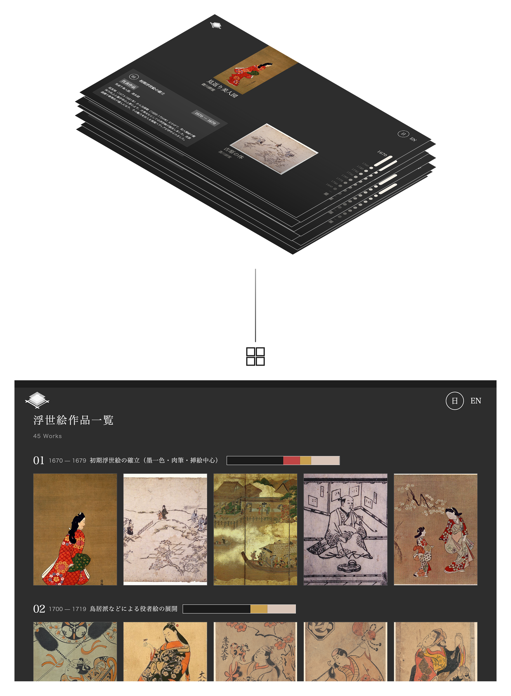 Timeline page — architecture shift to vertical scroll
